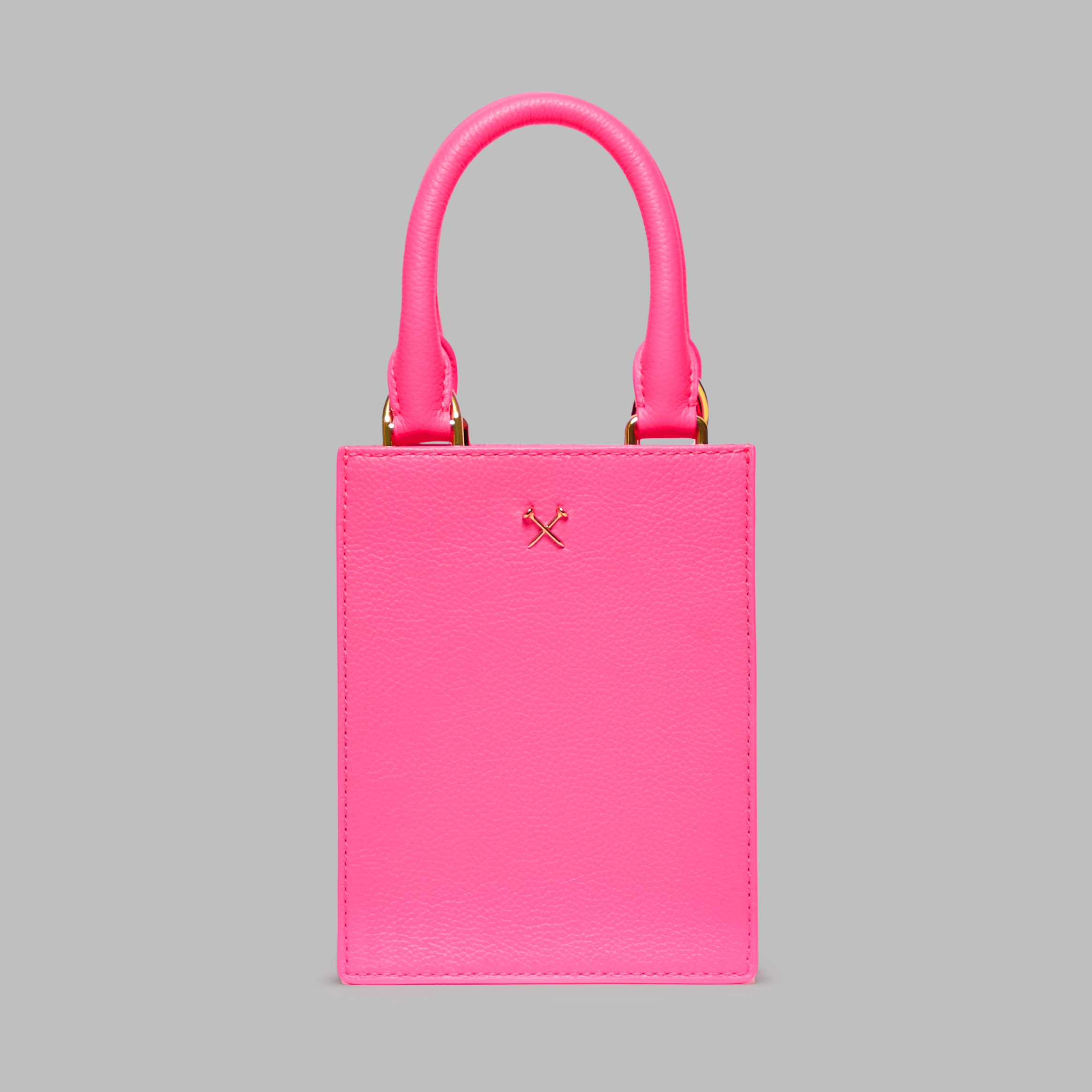 METAL TEES LEATHER MINI TOTE