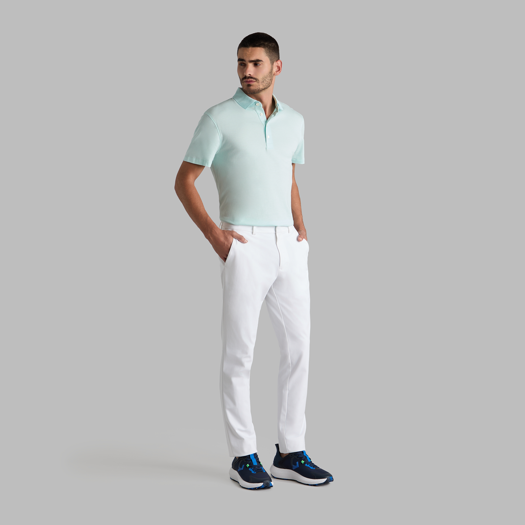 TECHNICAL COTTON BLEND POLO | MEN'S POLO SHIRTS | G/FORE