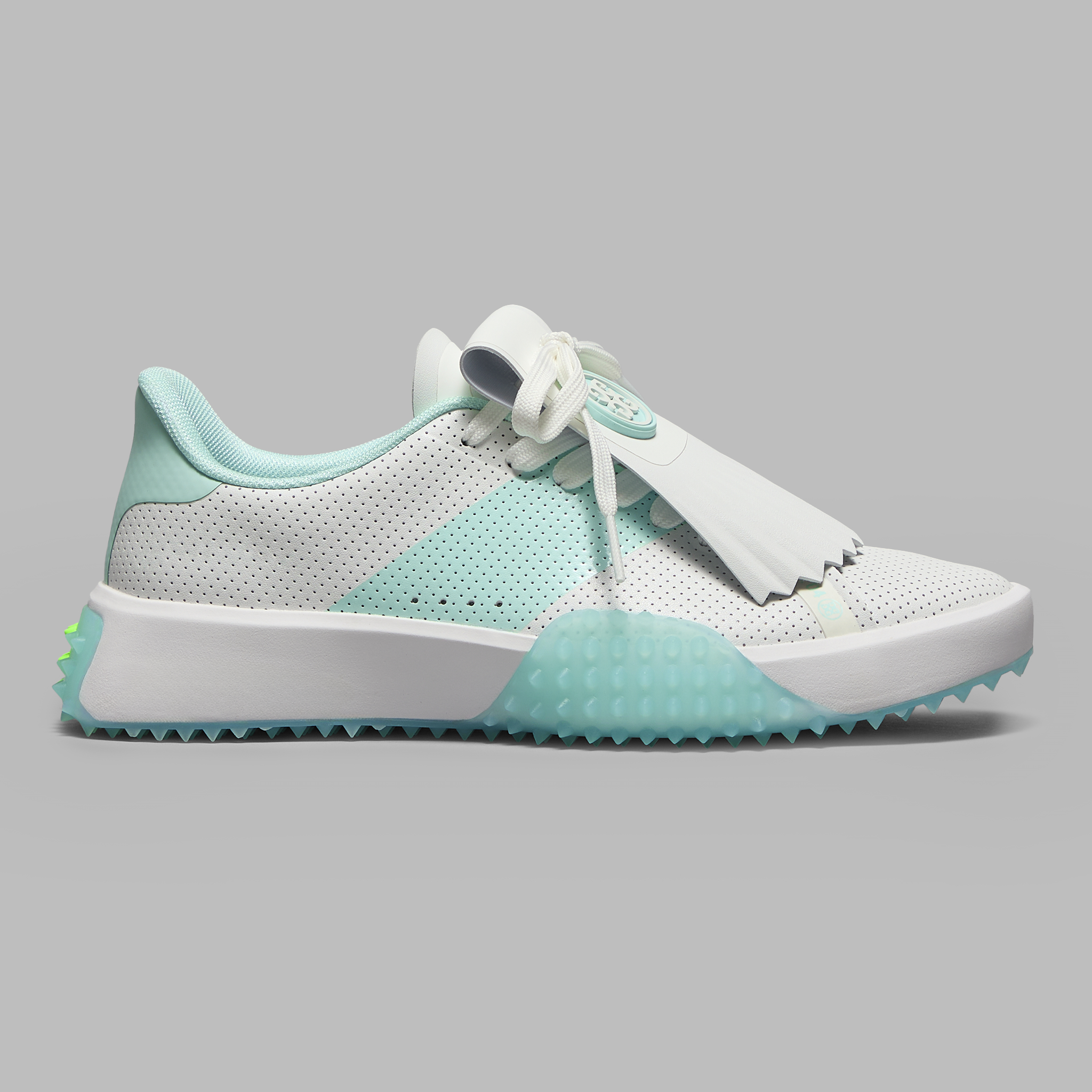 WOMEN'S G.112 PERFORATED SADDLE STRIPE KILTIE GOLF SHOE
