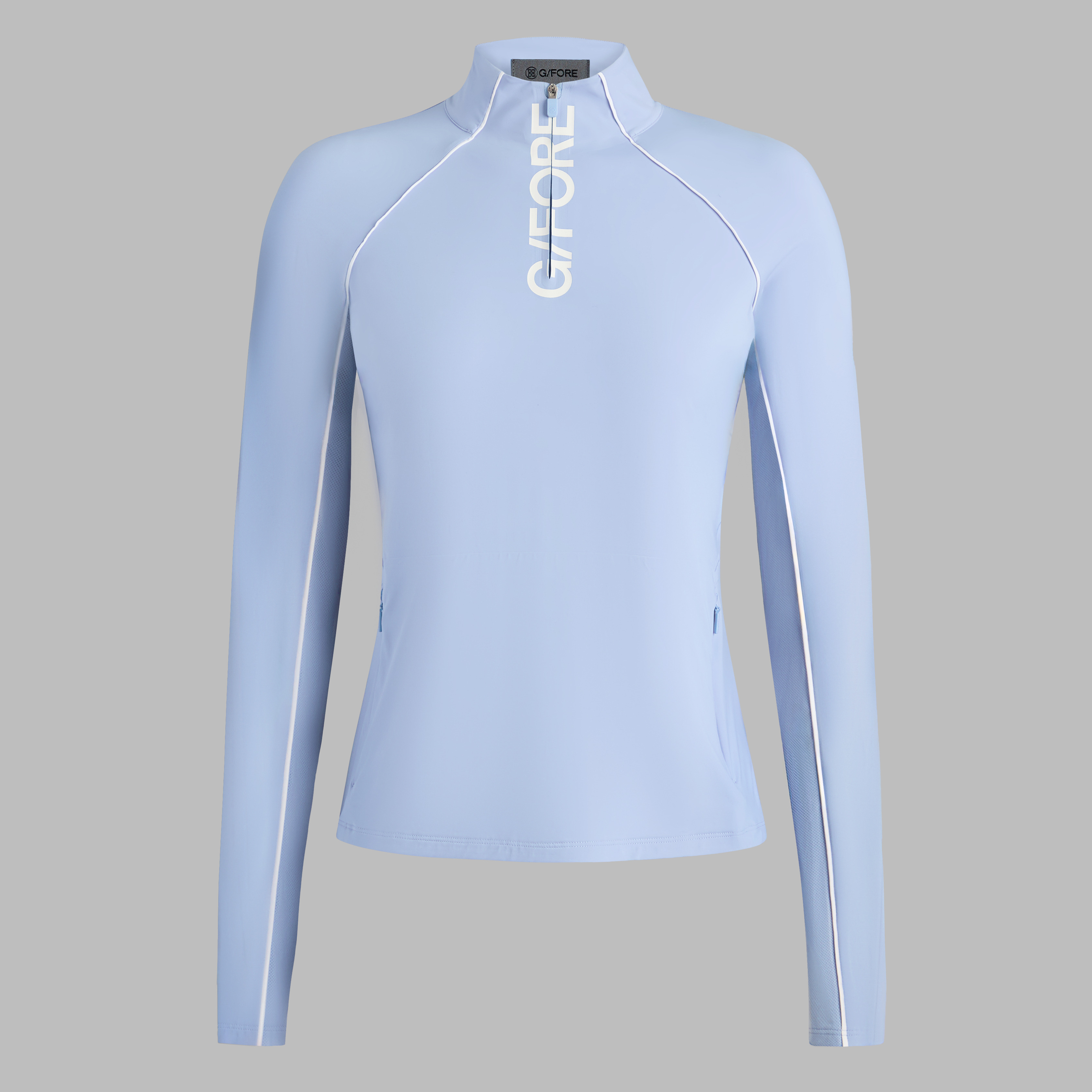 CONTRAST MESH SILKY TECH NYLON 1/4 ZIP PULLOVER | WOMEN'S