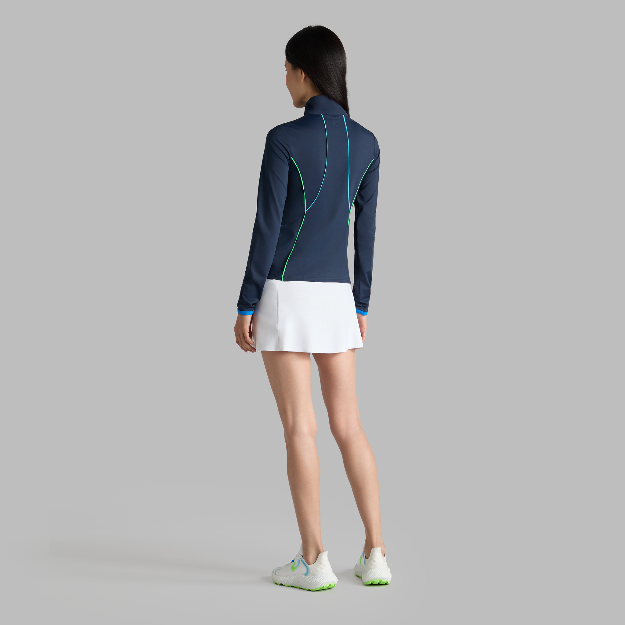 G/FORE Women's Stretch Nylon Interlock Tipped Golf Pullover