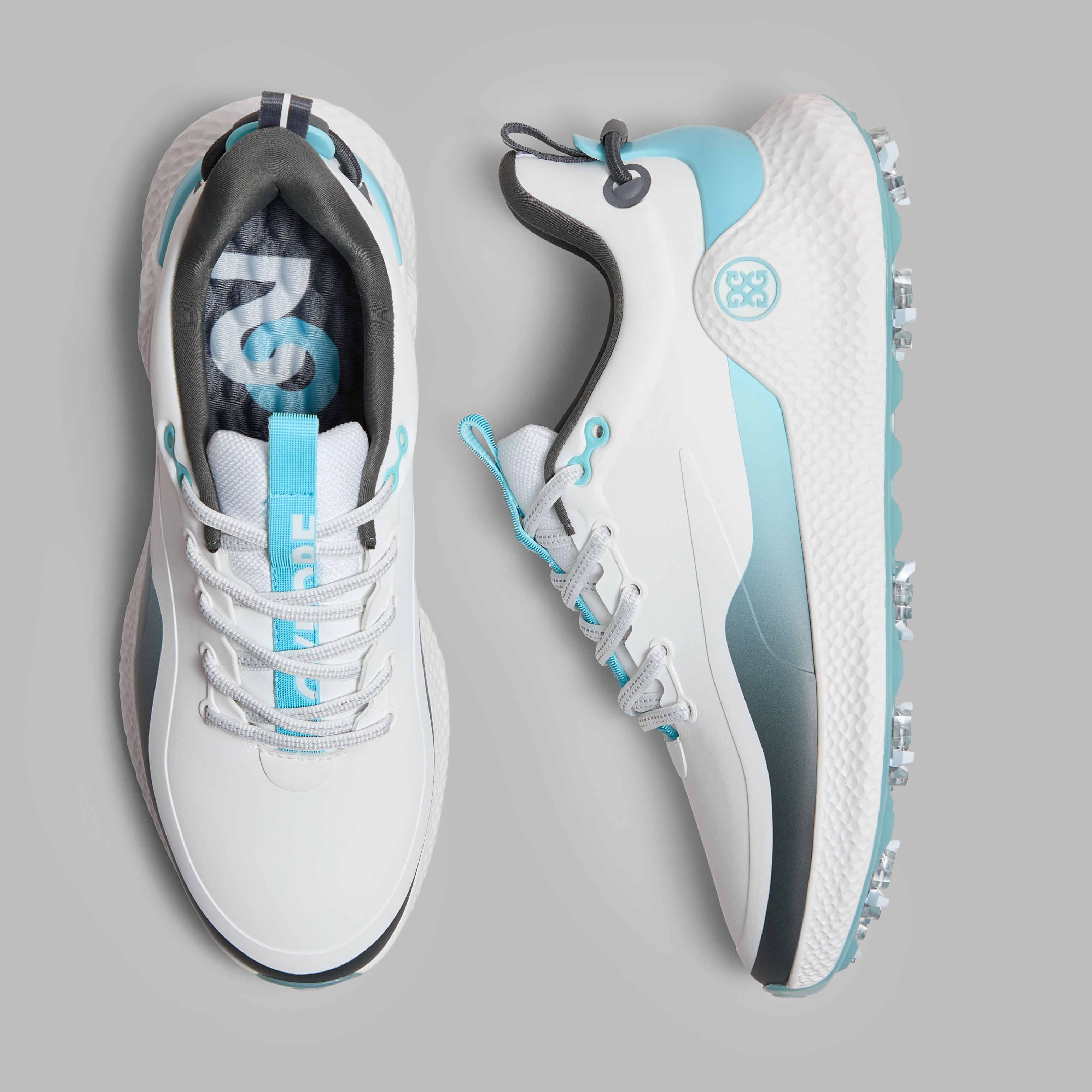 gfore MG4 ゴルフシューズ ホワイト/グリーン/ブルー MEN'S MG4+ O2 GRADIENT G/LOCK GOLF SHOE | MEN'S GOLF SHOES | G/FORE