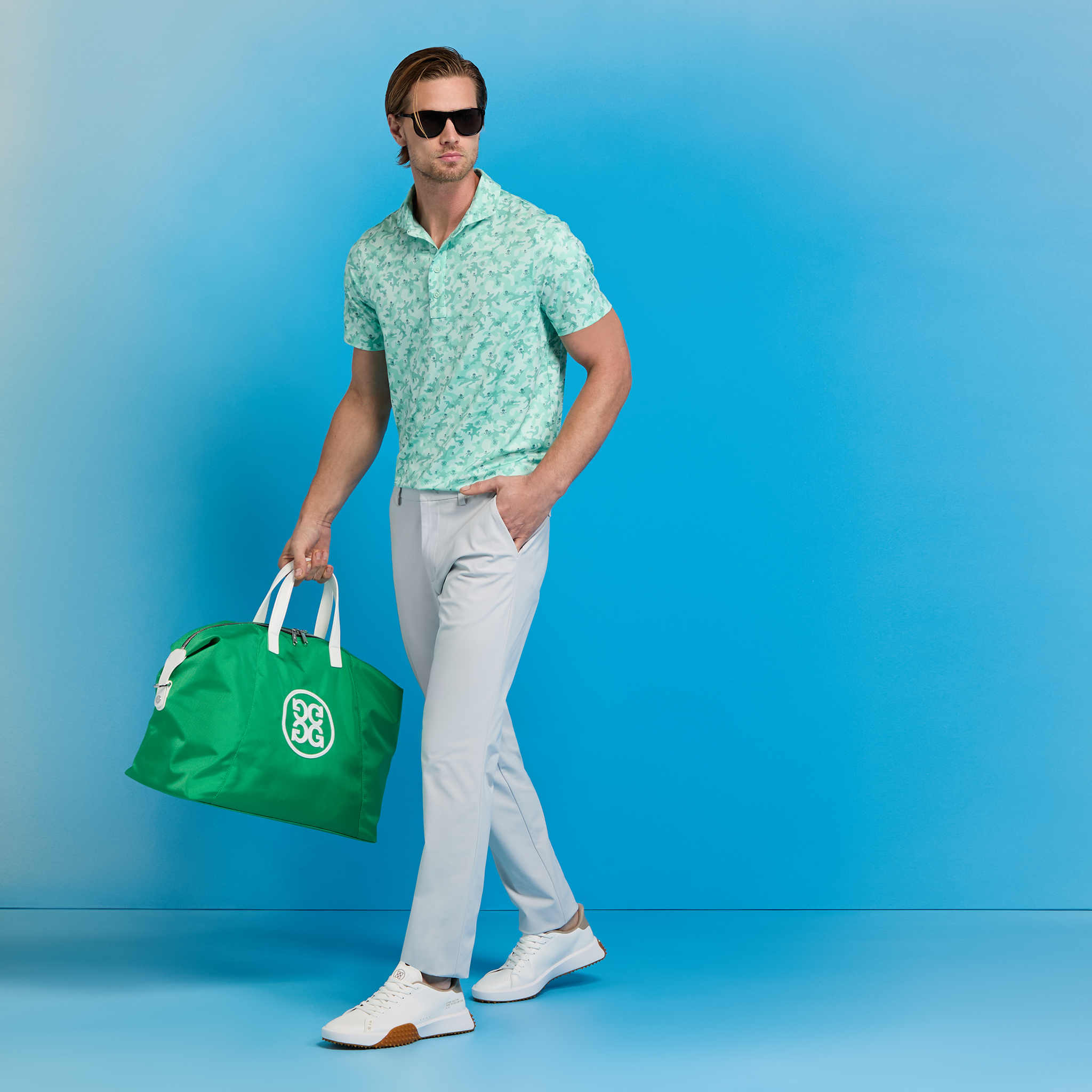 [G FORE] MAPPED ICON CAMO TECH JERSEY MODERN SPREAD COLLAR☆ MAPPED ICON CAMO TECH JERSEY MODERN SPREAD COLLAR POLO