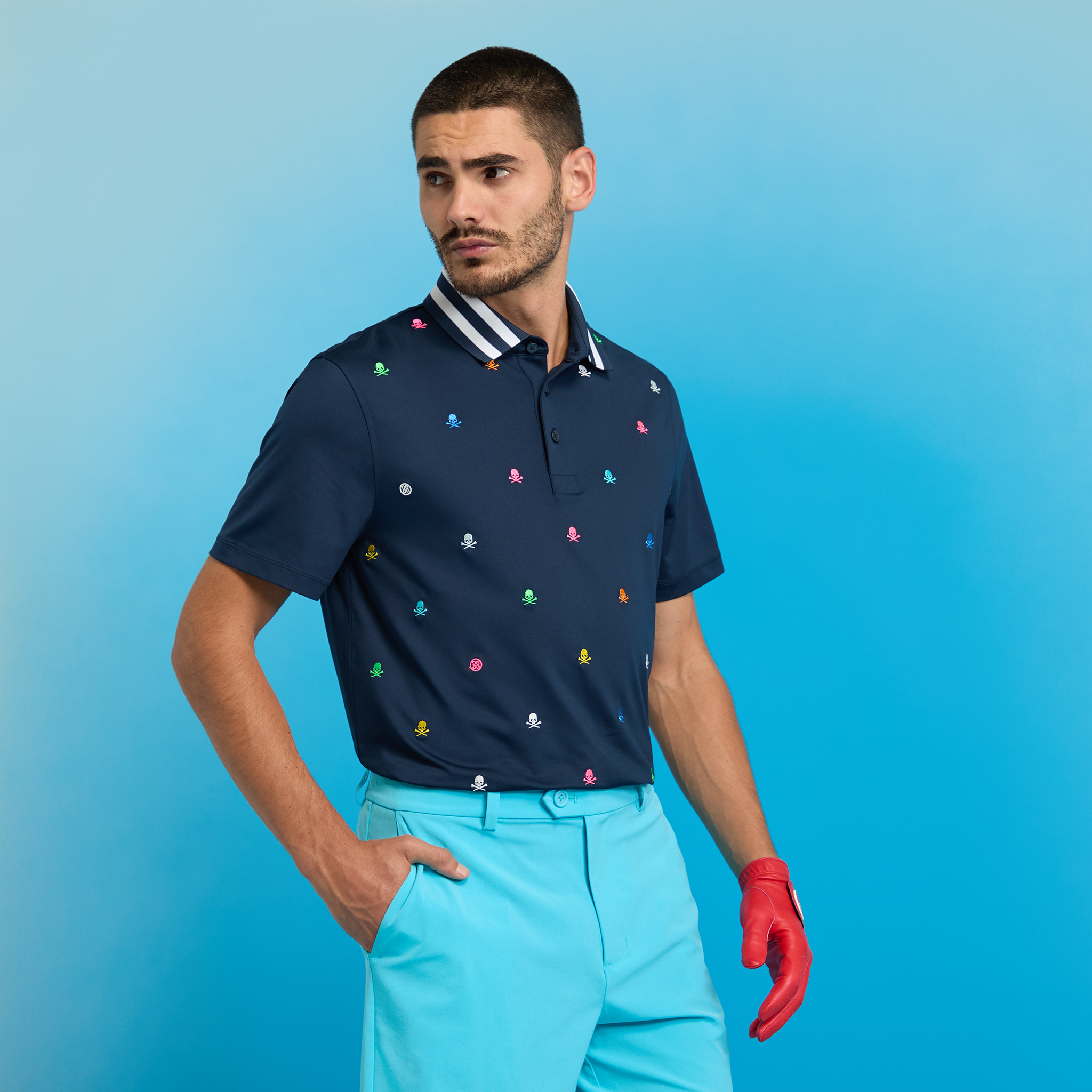 EMBROIDERED TECH JERSEY POLO |MEN'S POLO SHIRTS |G/FORE