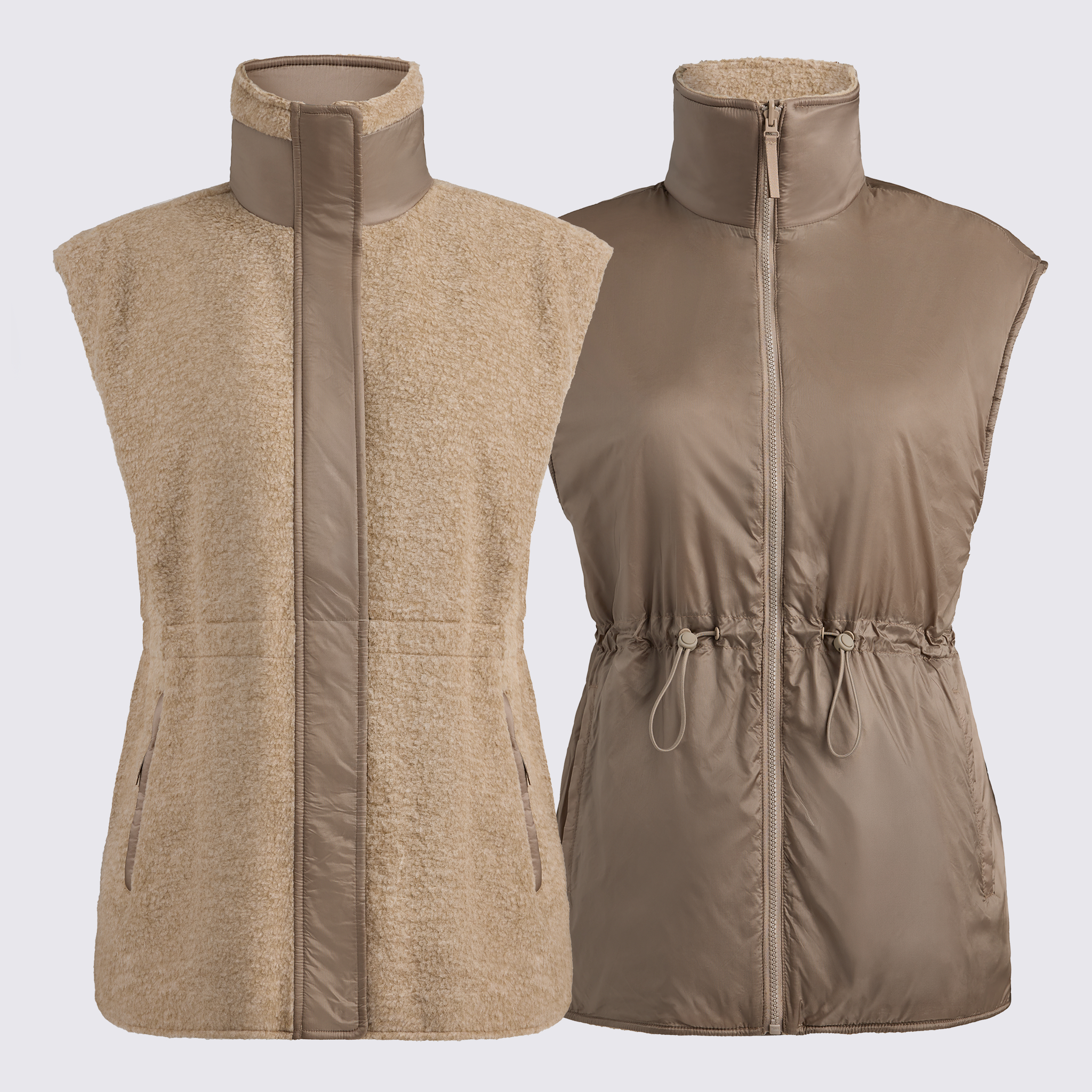 REVERSIBLE FLEECE & NYLON HYBRID VEST | WOMEN'S JACKETS & VESTS