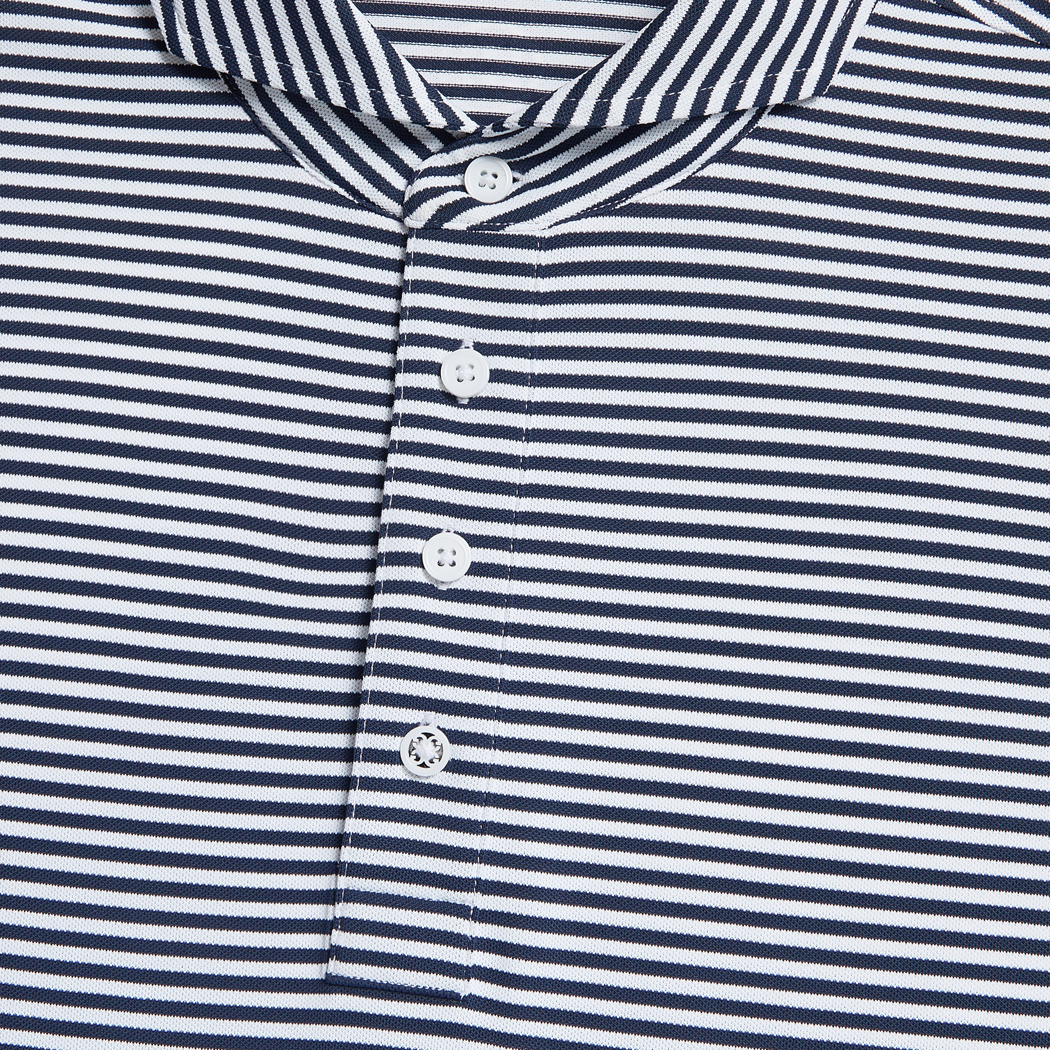 FEEDER STRIPE TECH PIQUÉ MODERN SPREAD COLLAR POLO | MEN'S POLO