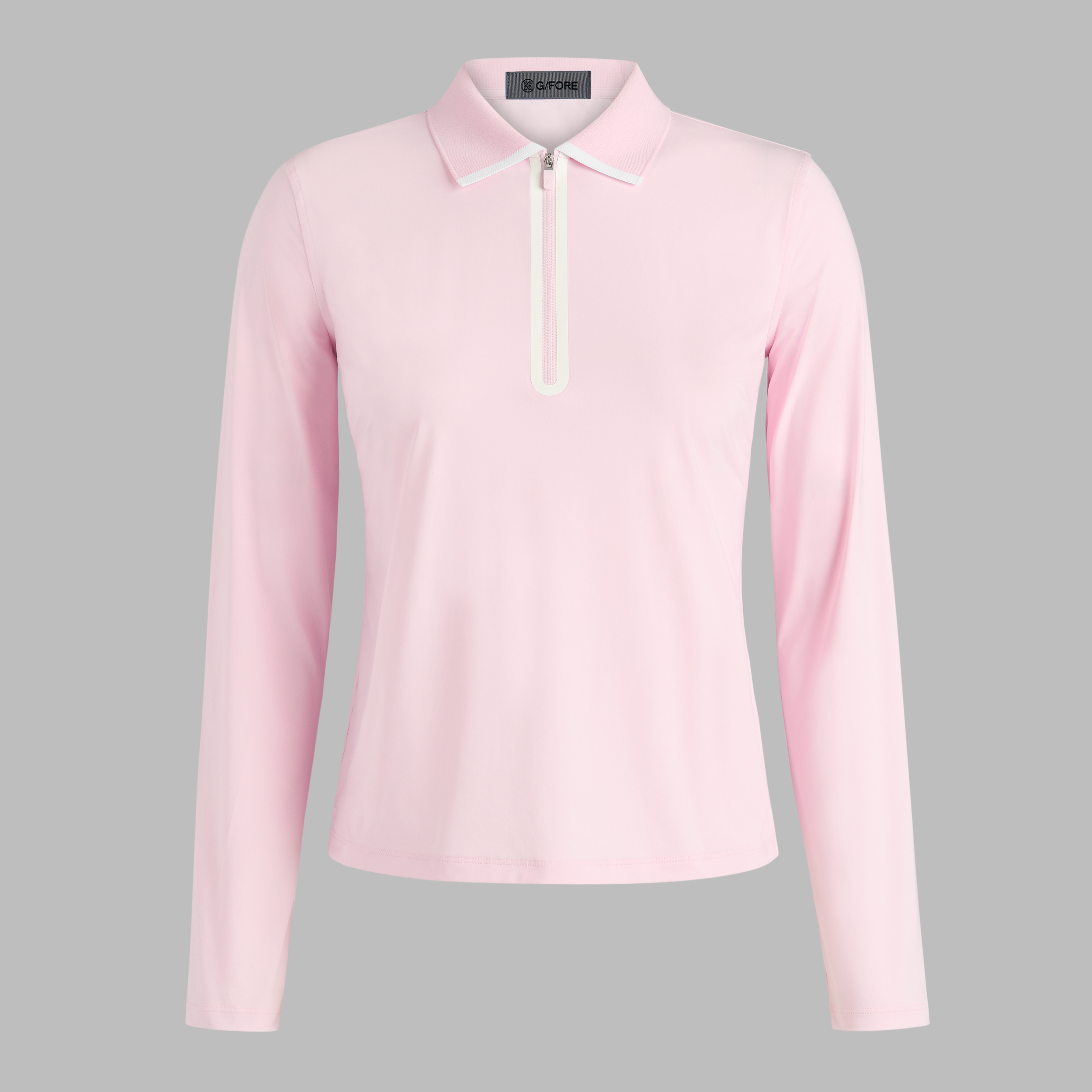 SILKY TECH NYLON LONG SLEEVE 1/4 ZIP POLO | WOMEN'S POLO SHIRTS