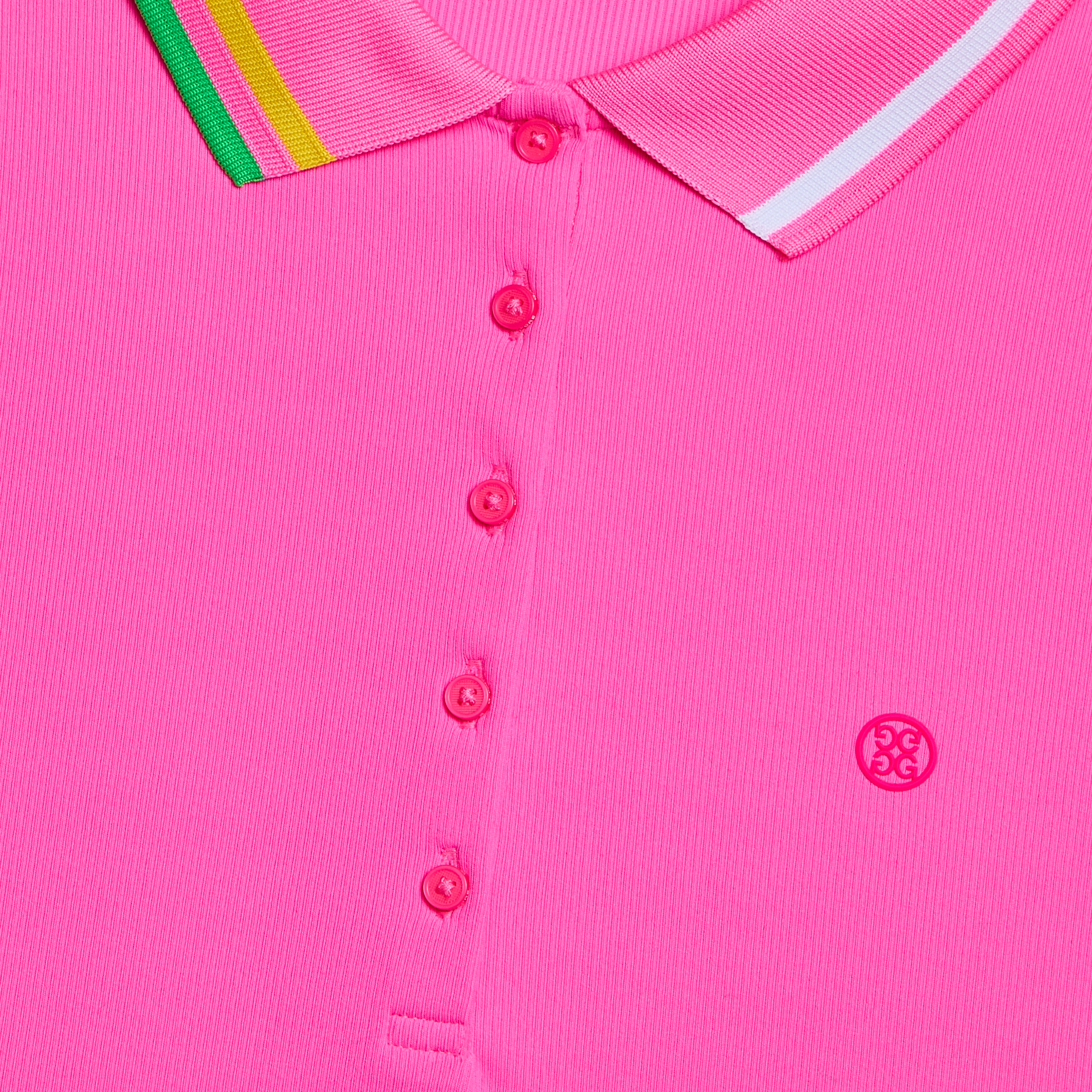 CONTRAST COLLAR RIBBED TECH NYLON POLO | WOMEN'S POLO SHIRTS