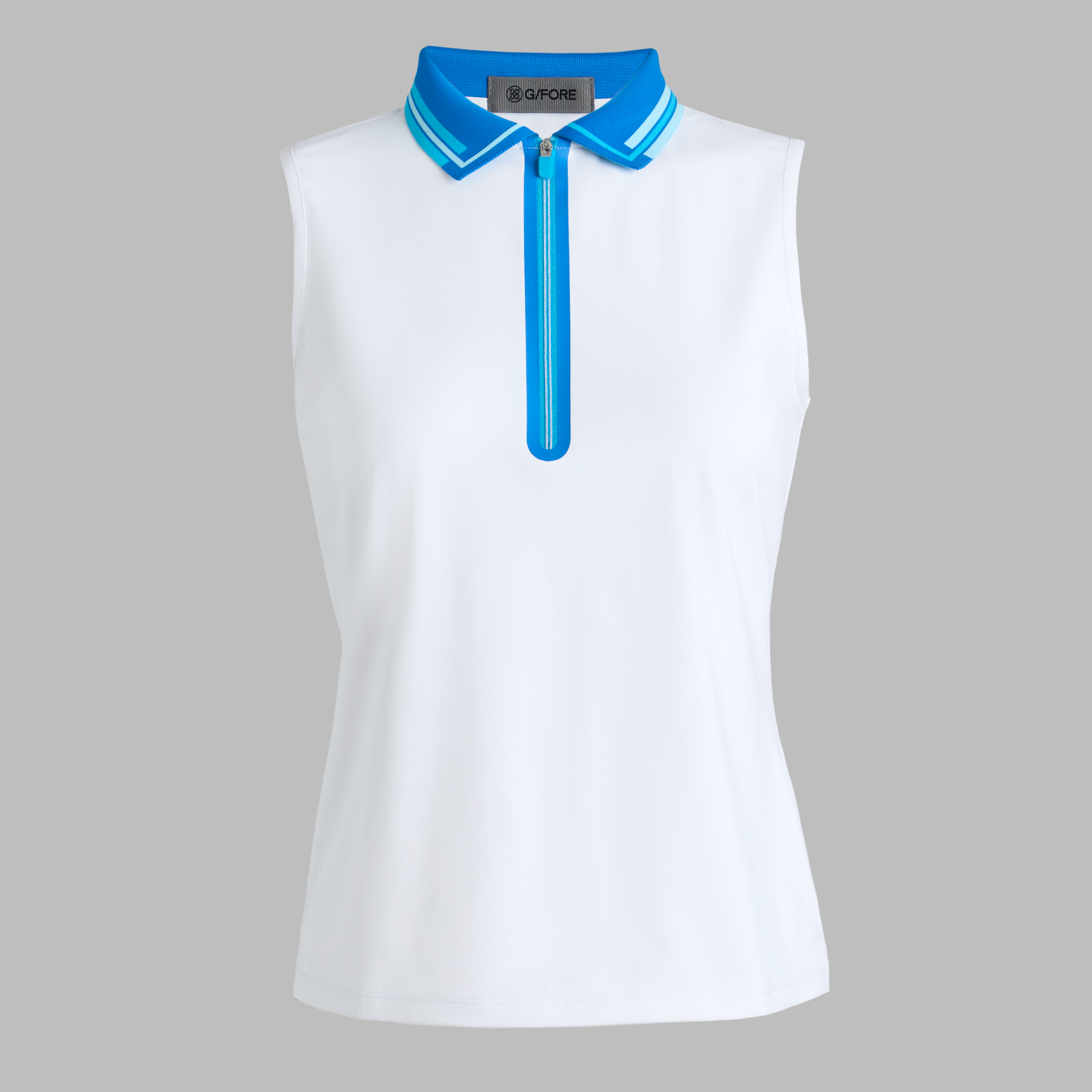 RIB COLLAR TECH PIQUÉ SLEEVELESS POLO | WOMEN'S POLO SHIRTS