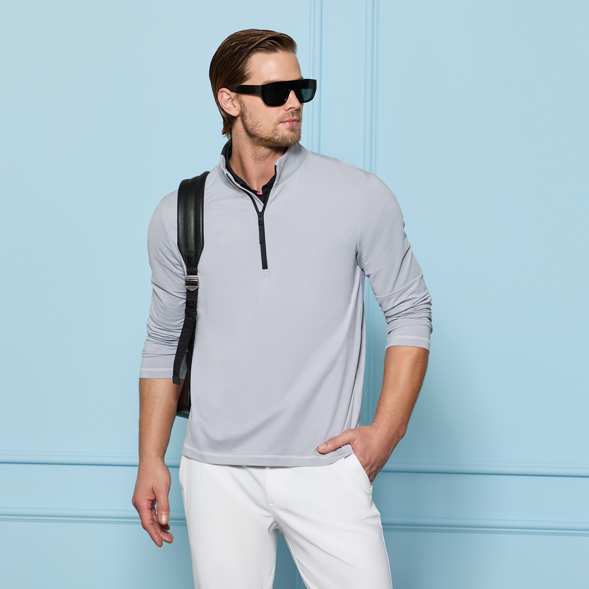 メンズウェア FIDES GOLF BRUSHED BACK FREEZE HALF ZIP Thermoseries Brushed Back Men's Golf Quarter Zip | PGA TOUR Superstore