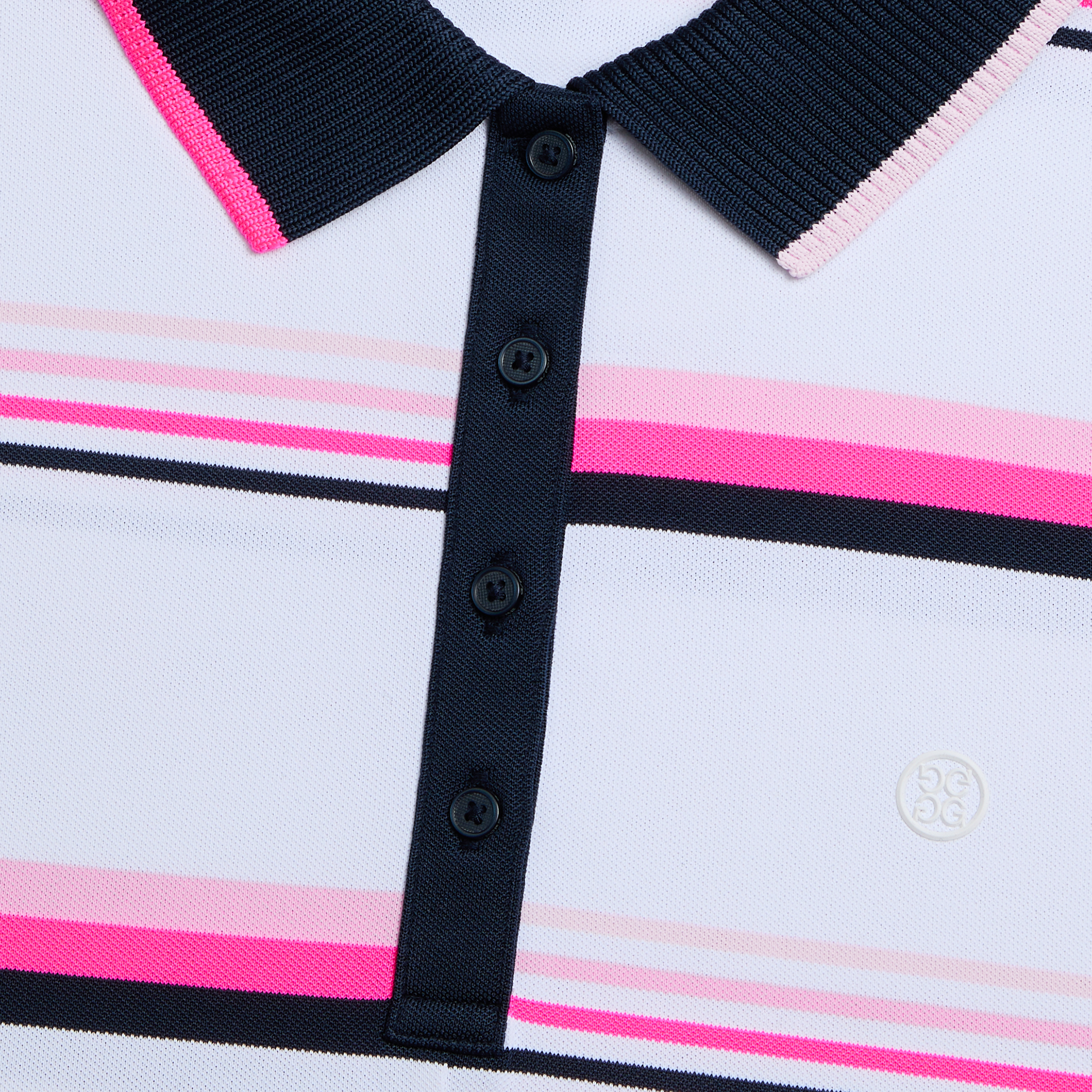 TECH PIQUÉ ENGINEERED STRIPE PERFORMANCE POLO | WOMEN'S POLO