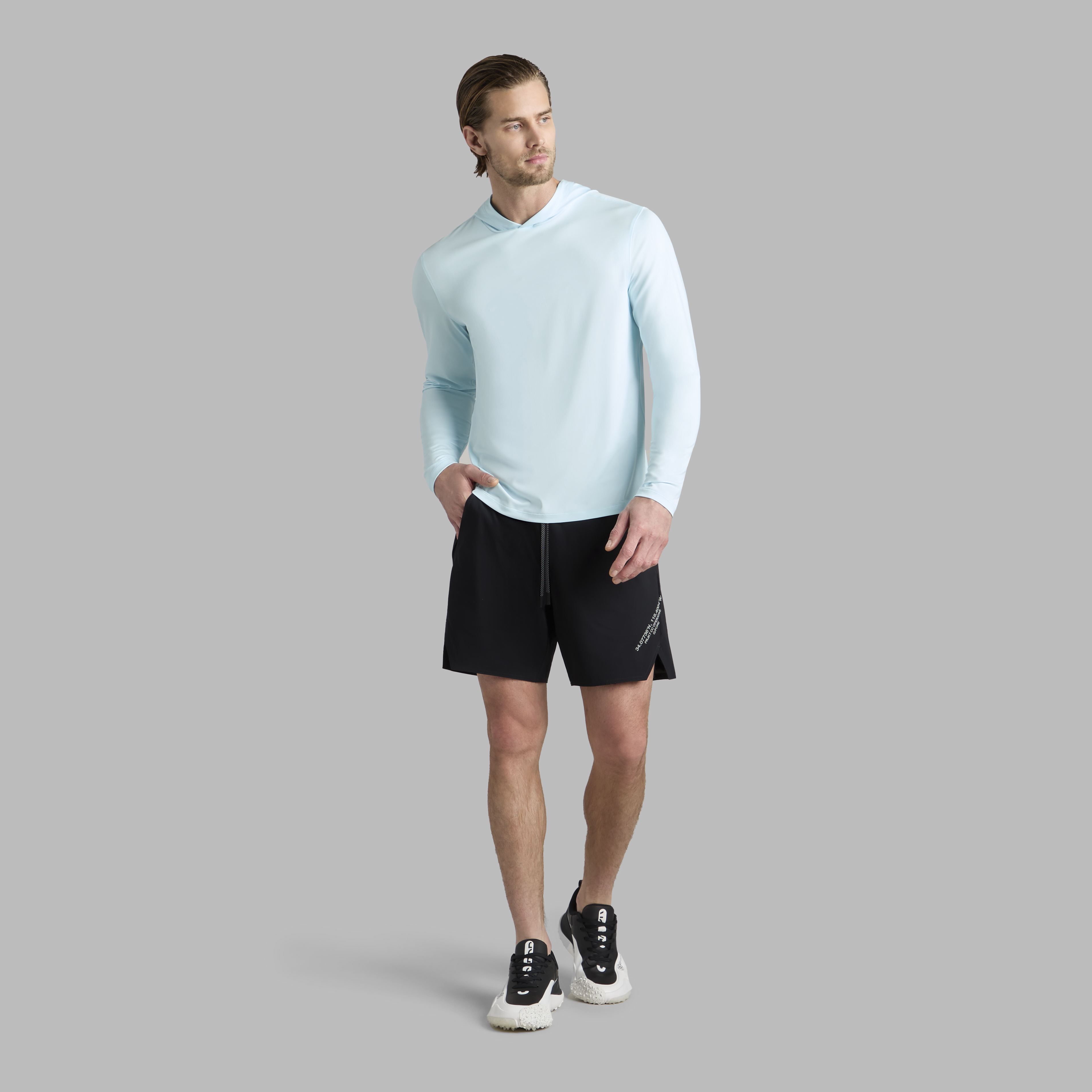 MÉLANGE ICE NYLON HOODIE |MEN'S PULLOVERS & QUARTER-ZIPS |G/FORE