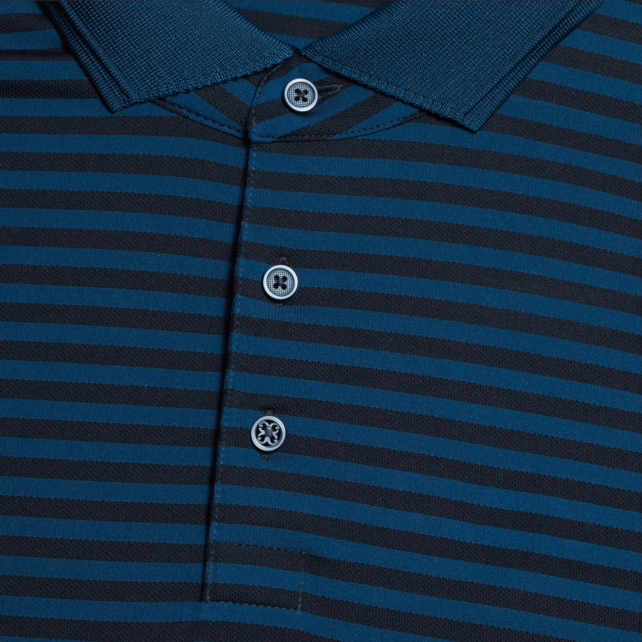 PERFORATED STRIPE TECH JERSEY POLO | MEN'S POLO SHIRTS | G/FORE