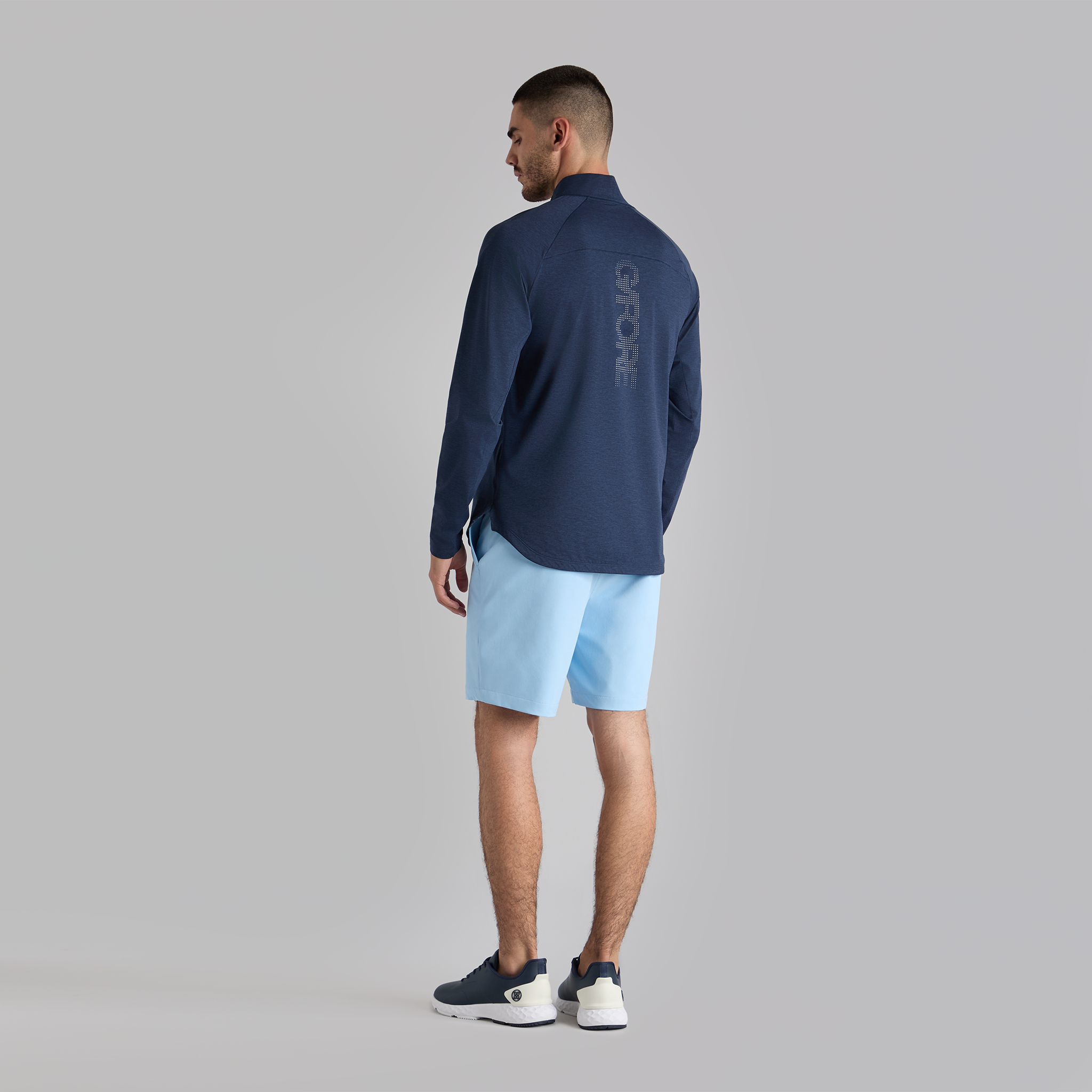 TECH MÉLANGE RAGLAN QUARTER ZIP PULLOVER | MEN'S PULLOVERS